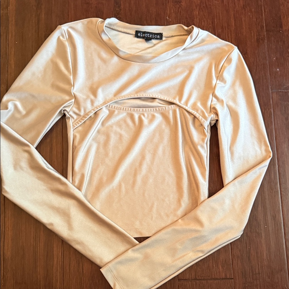 Cream Long Sleeve Top